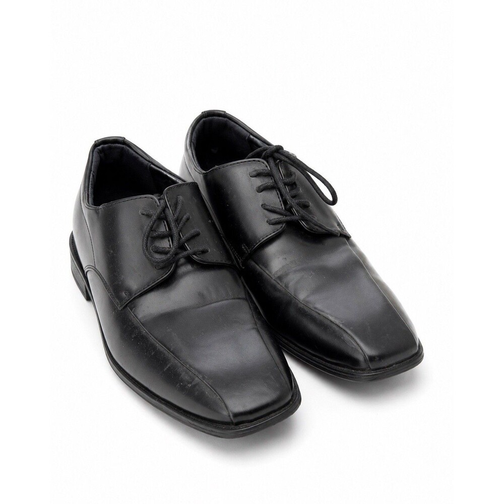 Joseph Abboud Collection Mens Size 9 Black Leather Cap Toe Lace Up Dress Shoes